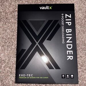 Vault X Black Zip Binder for Pokemon Cards